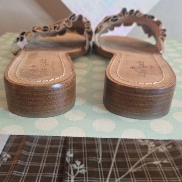 Kate Spade Gold Ruffle Chain Mules - Picture 9 of 10